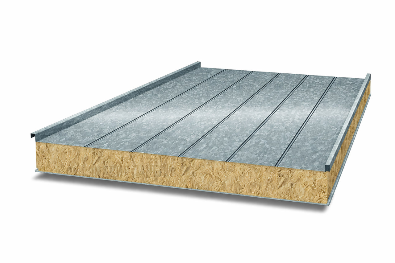 Сэндвич-панели ширина 1100 мм, оцинкованный